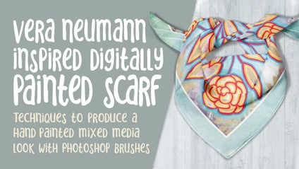 Product image for Vera Neumann Inspired Scarf In Adobe Photoshop