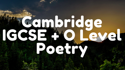 Product image for Cambridge IGCSE + O Level Poetry
