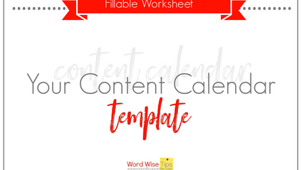 Product image for Your Content Calendar Template