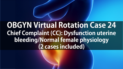Product image for OBGYN Virtual Rotation Case 24  Chief Complaint (CC): Dysfunction uterine bleeding/Normal female physiology
