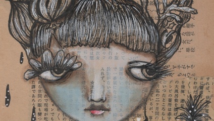 Product image for Ink and Acrylic on Vintage Paper with Sunny Carvalho