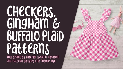 Product image for PRO 052 - Gingham, Checkers and Buffalo Plaid in Procreate