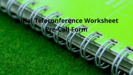 Product image for Worksheet - Learn EEO Online – Initial Teleconference Workbook (ITW) - Pre Call Form_S