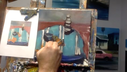 Product image for Abstract Painting - Recreation of Still Life with Orange Peel with Scott Yeskel