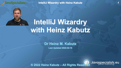 Product image for IntelliJ Wizardry with Heinz Kabutz 2022 Edition