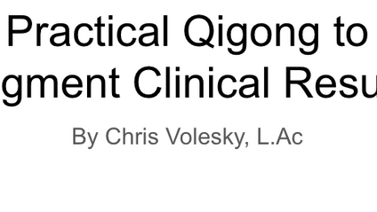 Product image for Practical Qigong to Enhance Clinical Outcomes