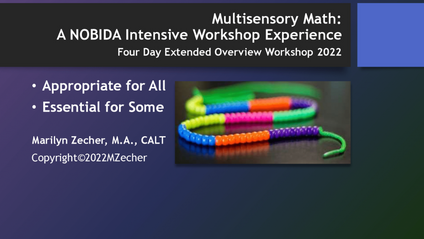 Product image for NOBIDA 4-Day Multisensory Math Overview Workshop