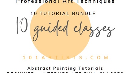 Product image for 10 ACRYLIC ART PAINTING TUTORIAL BUNDLE
