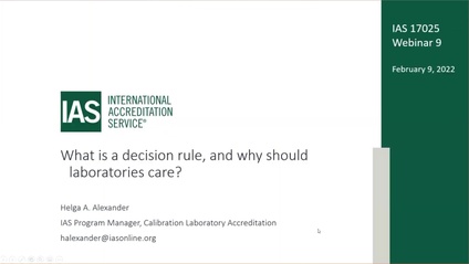 Product image for 17025 QMS Short Webinar 09 - What is a Decision Rule and why should Laboratories care?