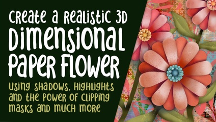 Product image for PRO 044 - Create a Realistic Dimensional Paper Flower in Procreate
