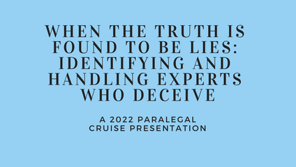 Product image for When the Truth is found to be Lies: Identifying and handling experts who deceive