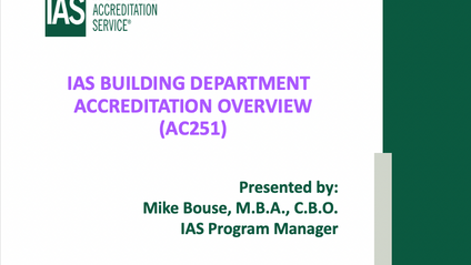 Product image for Building Department Accreditation Overview (BDA)
