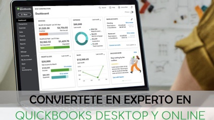 Product image for Conviertete en Experto en QuickBooks Desktop y QuickBooks Online - Entrenamiento -18 Horas