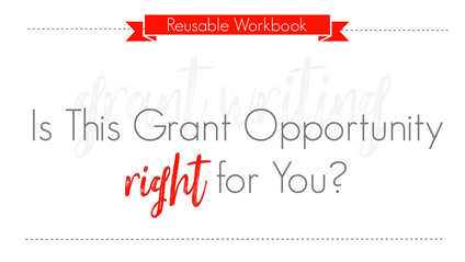 Product image for Workbook: Is This Grant Opportunity Right For You?