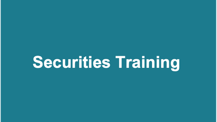 Product image for Lester Jones Securities Training