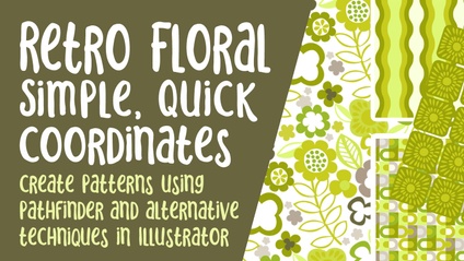 Product image for Retro Floral Simple Quick Coordinates in Adobe Illustrator