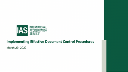 Product image for ELAP Webinar 16 - Implementing Effective Document Control in the ELAP Lab