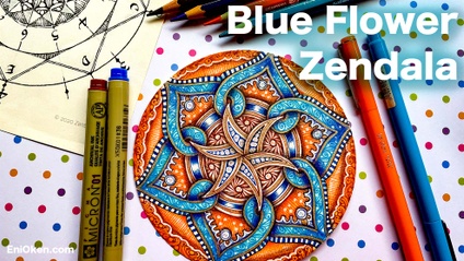 Product image for Blue Flower Zendala Lesson