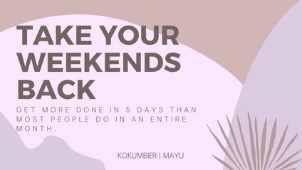Product image for Take Your Weekends Back