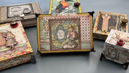 Product image for Mixed Media Cigar Box with Patti Euler