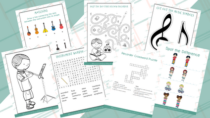 Product image for Recorder Instrument & Music Activity Pack
