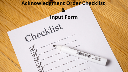 Product image for Form - Learn EEO Online – Acknowledgment Order (AO) Checklist & Input Form_S