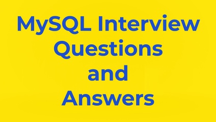 Product image for MYSQL Interview Questions with Answers