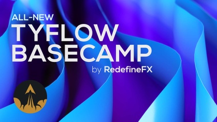 Product image for tyFlow Basecamp: A Beginner 3D Simulation Course by RedefineFX