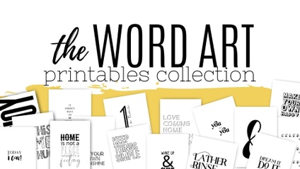 Product image for The Word Art Printables Collection