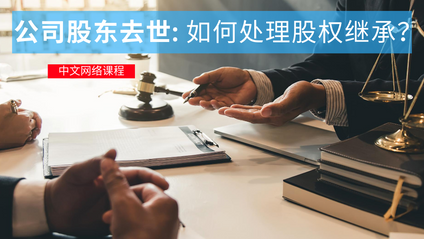 Product image for (中文) 公司股东去世: 如何处理股权继承 ?