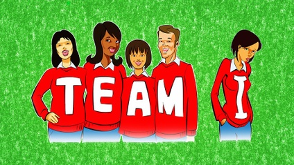 Product image for There Is No "I" In Team - So "R" "U" "N" "1"