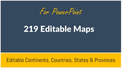 Product image for 219 Editable Maps for PowerPoint