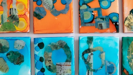 Product image for Encausticology Collage  Minis ,Color, Collage , Create !"