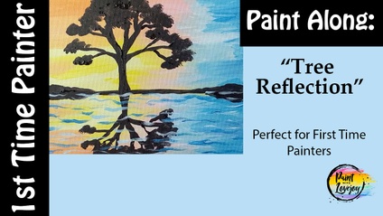 Product image for FREE: Easy Painting for a First-Time Painter: Tree Reflection Silhouette