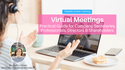 Product image for (English) Virtual Meetings - Practical Guide for Company Secretaries, Professionals, Directors & Shareholders by Mah Li Chen (MAICSA Chartered Secretary)