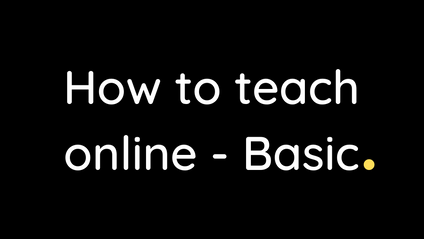 Product image for How to teach online - Basic.
