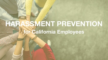 Product image for Harassment Prevention for California Employees