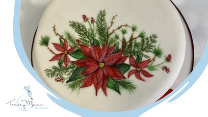 Product image for Christmas Poinsettia Cake
