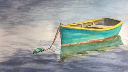 Product image for Boat in Calm waters - Paint Along With Me