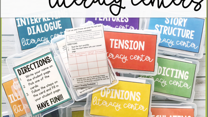 Product image for Reading Comprehension Literacy Centers Bundle #3