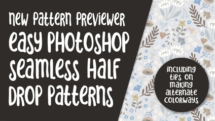Product image for Half Drop Repeats and Colorways in Photoshop using Pattern Preview