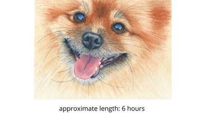 Product image for Laughing Pomeranian Dog in Watercolor