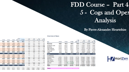 Product image for Financial Due Diligence Course - Part 4 and 5 -  Cogs and Opex Analysis in Financial Due Diligence