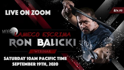 Product image for Martial Masters Class Presents Guru Ron Balicki Lameco Escrima 09.19.20