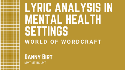 Product image for Lyric analysis in mental health settings