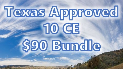 Product image for 10 CE Hours Approved for Texas: $90 Bundle