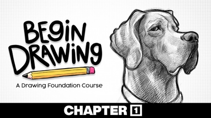 Product image for Begin Drawing - A Drawing Foundations Course (Free)