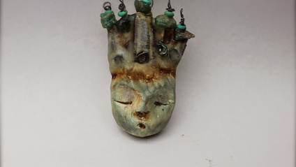 Product image for EnCaustic Mini Mask and Tribal Beads Online Encaustic 3D workshop