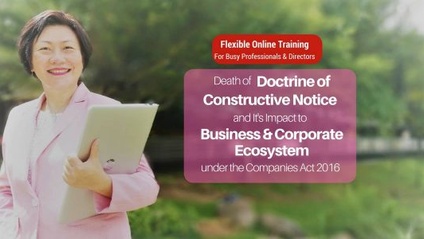 Product image for (English) Death of Doctrine of Constructive Notice and It’s Impact to Business & Corporate Ecosystem under Companies Act 2016 by Mah Li Chen (MAICSA Chartered Secretary)