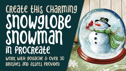 Product image for PRO 029 - Create A Charming Snowglobe Snowman In Procreate